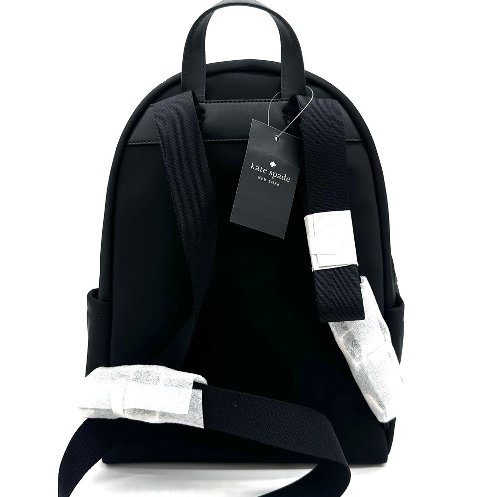 Kate Spade Chelsea Nylon Medium Backpack Black/Gold (NWT) - Picture 6 of 14